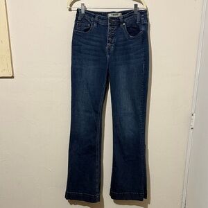Dark Blue Flare Jeans for Women